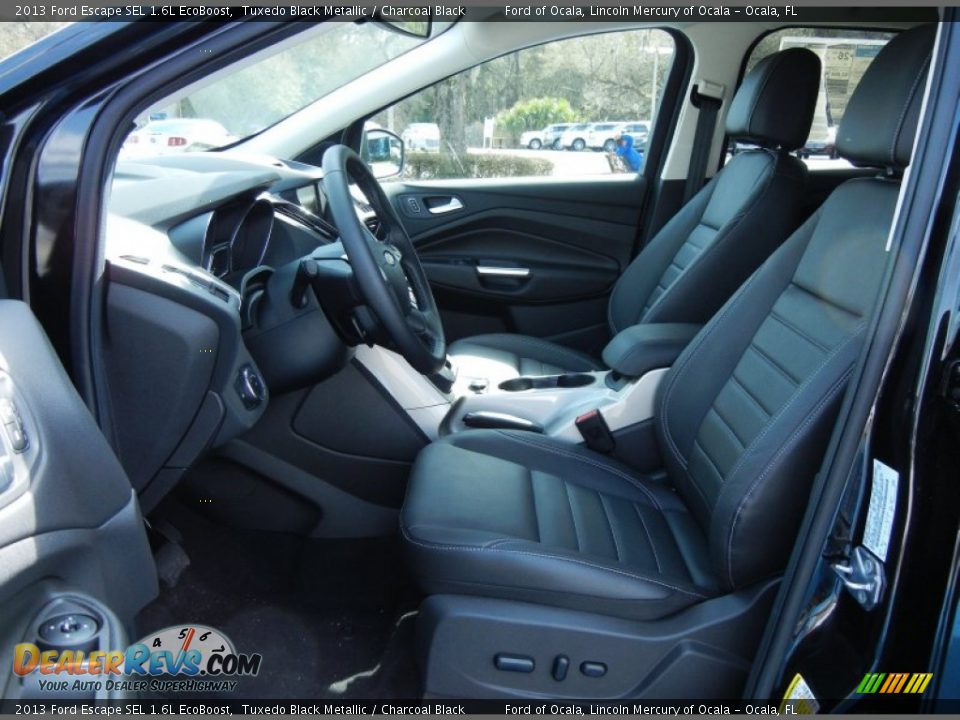 2013 Ford Escape SEL 1.6L EcoBoost Tuxedo Black Metallic / Charcoal Black Photo #5