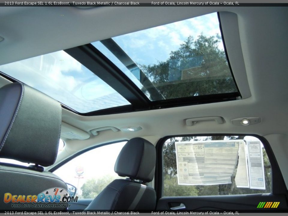 2013 Ford Escape SEL 1.6L EcoBoost Tuxedo Black Metallic / Charcoal Black Photo #7