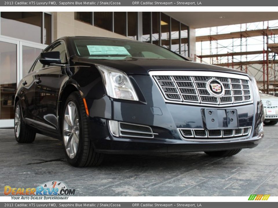 2013 Cadillac XTS Luxury FWD Sapphire Blue Metallic / Shale/Cocoa Photo #2
