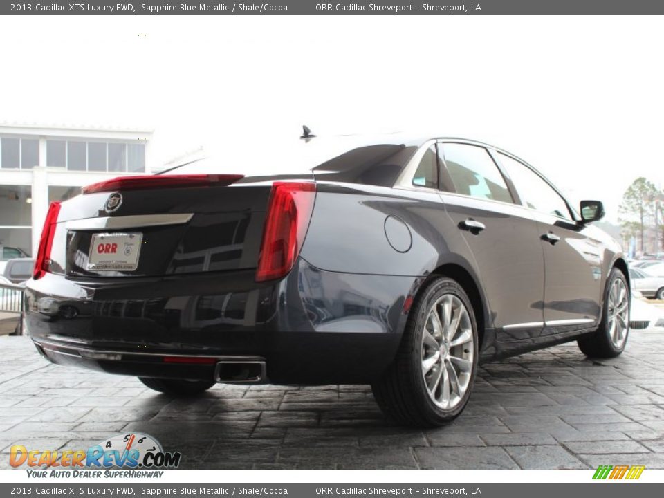 2013 Cadillac XTS Luxury FWD Sapphire Blue Metallic / Shale/Cocoa Photo #4