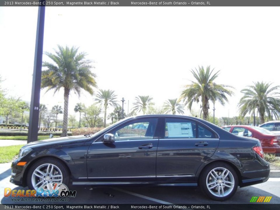2013 Mercedes-Benz C 250 Sport Magnetite Black Metallic / Black Photo #2
