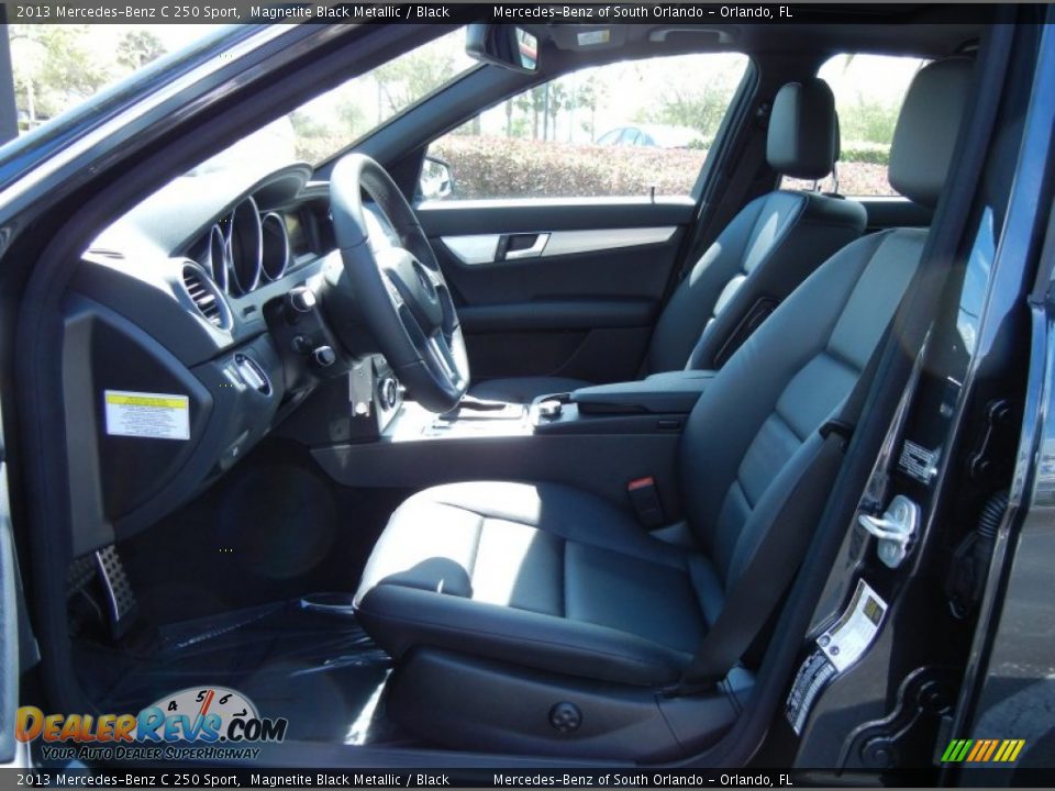 2013 Mercedes-Benz C 250 Sport Magnetite Black Metallic / Black Photo #5