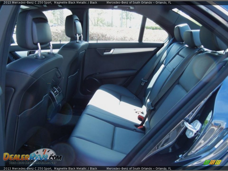 2013 Mercedes-Benz C 250 Sport Magnetite Black Metallic / Black Photo #6