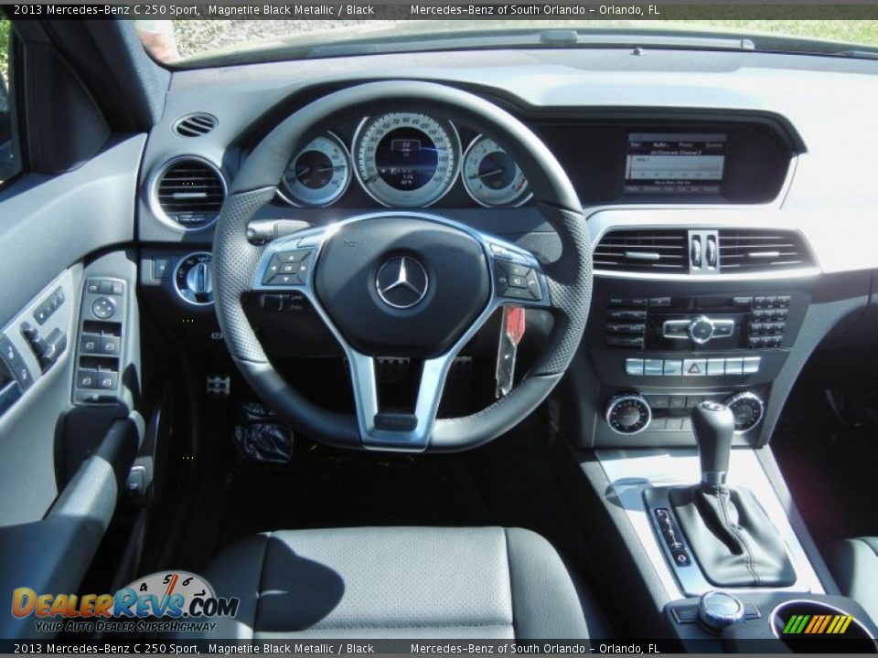 2013 Mercedes-Benz C 250 Sport Magnetite Black Metallic / Black Photo #8