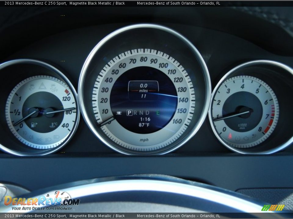 2013 Mercedes-Benz C 250 Sport Magnetite Black Metallic / Black Photo #9