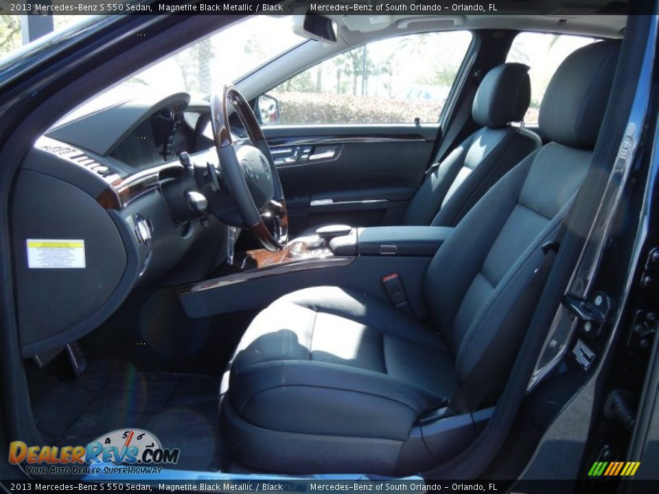 2013 Mercedes-Benz S 550 Sedan Magnetite Black Metallic / Black Photo #5