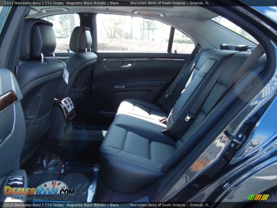 2013 Mercedes-Benz S 550 Sedan Magnetite Black Metallic / Black Photo #6