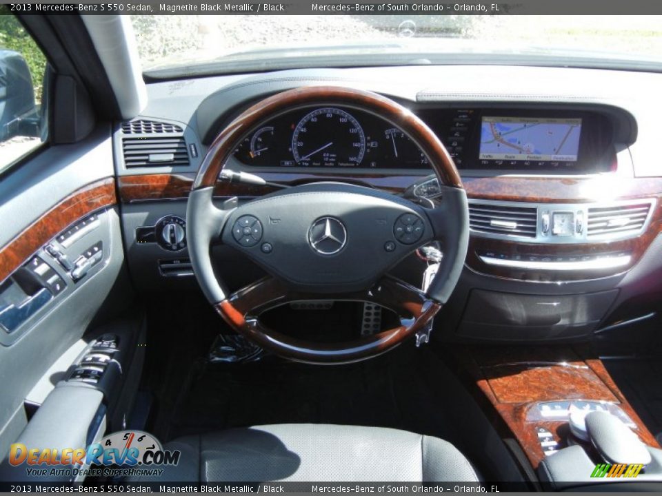 2013 Mercedes-Benz S 550 Sedan Magnetite Black Metallic / Black Photo #8