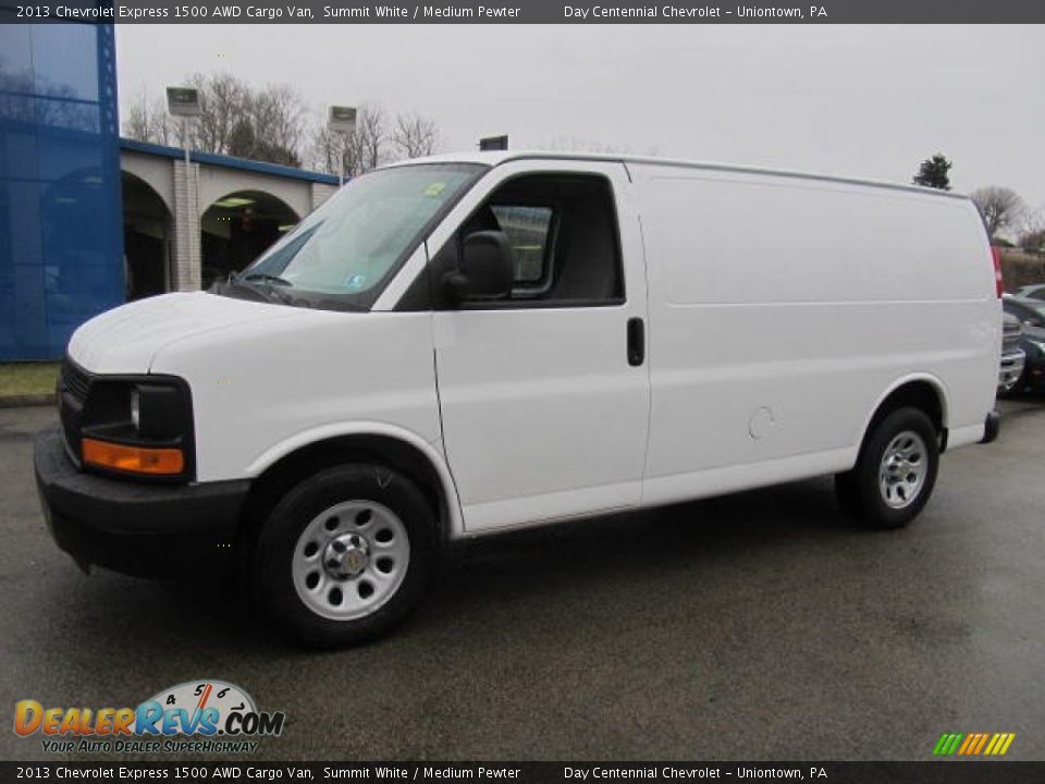2013 Chevrolet Express 1500 AWD Cargo Van Summit White / Medium Pewter Photo #1
