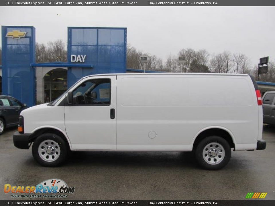 2013 Chevrolet Express 1500 AWD Cargo Van Summit White / Medium Pewter Photo #2