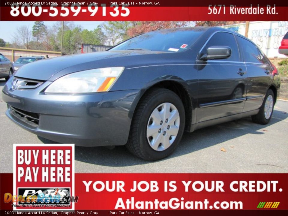 2003 Honda Accord LX Sedan Graphite Pearl / Gray Photo #1