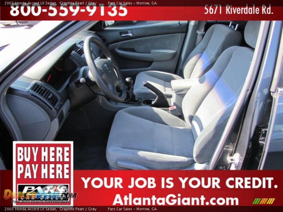2003 Honda Accord LX Sedan Graphite Pearl / Gray Photo #6