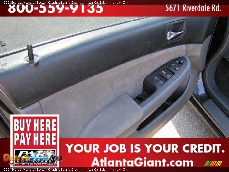 2003 Honda Accord LX Sedan Graphite Pearl / Gray Photo #7