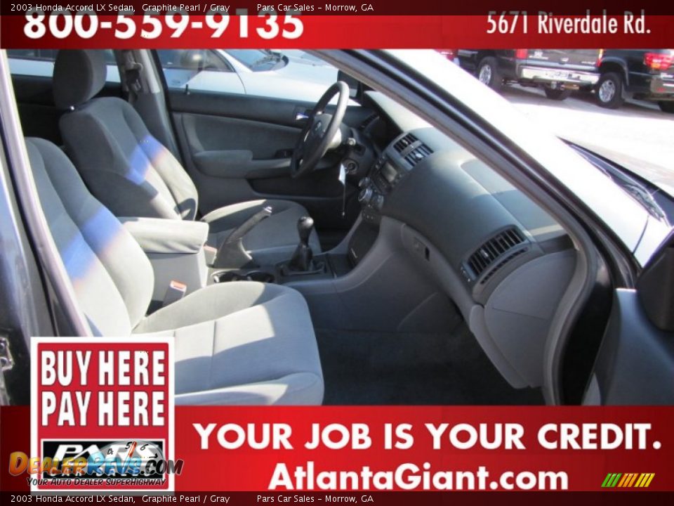 2003 Honda Accord LX Sedan Graphite Pearl / Gray Photo #9