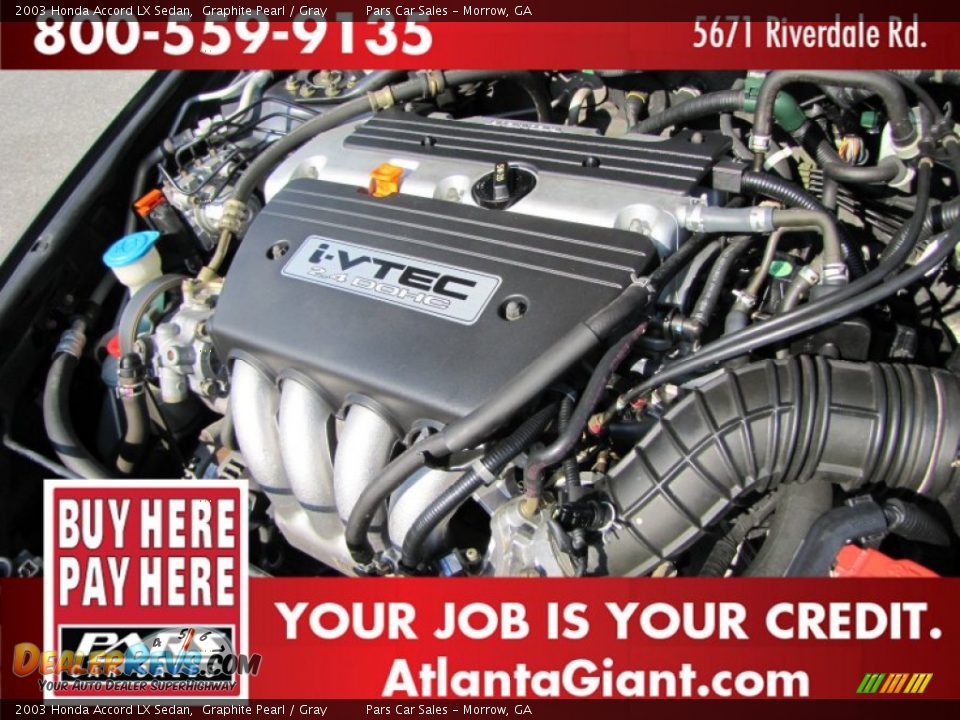 2003 Honda Accord LX Sedan Graphite Pearl / Gray Photo #12