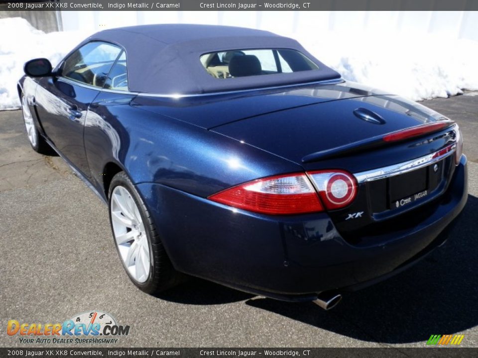 2008 Jaguar XK XK8 Convertible Indigo Metallic / Caramel Photo #4