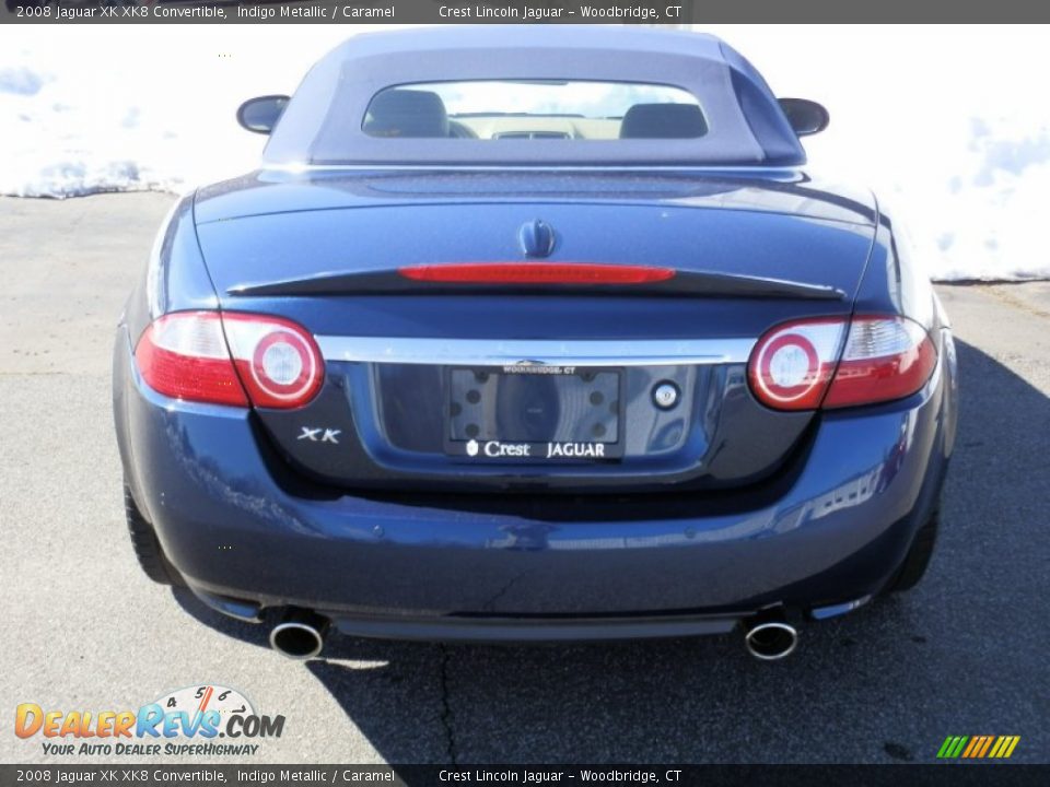 2008 Jaguar XK XK8 Convertible Indigo Metallic / Caramel Photo #5