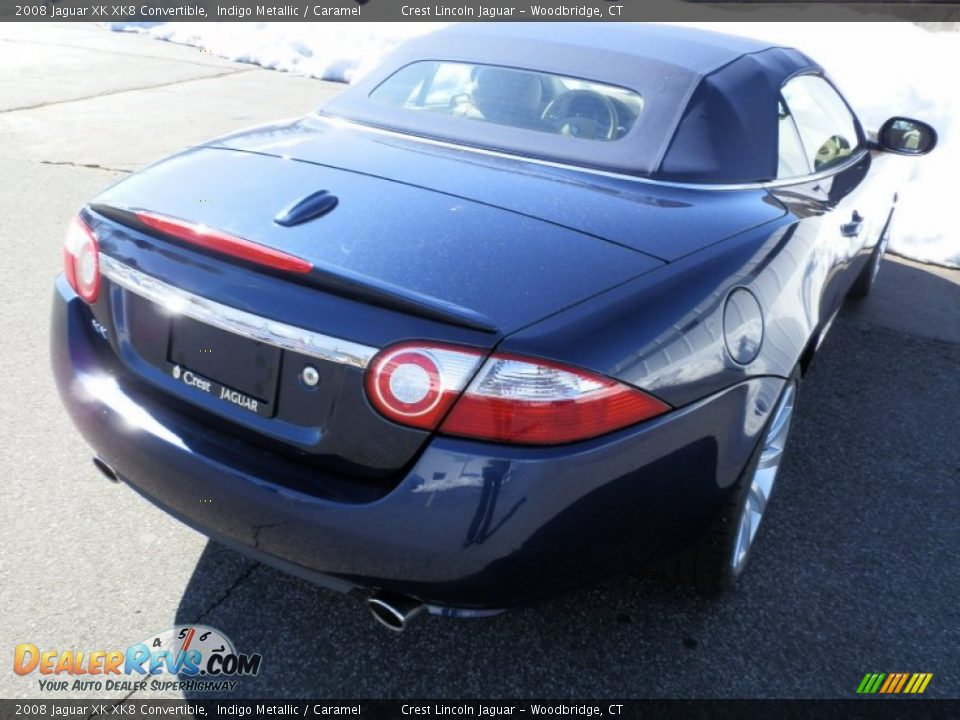 2008 Jaguar XK XK8 Convertible Indigo Metallic / Caramel Photo #6