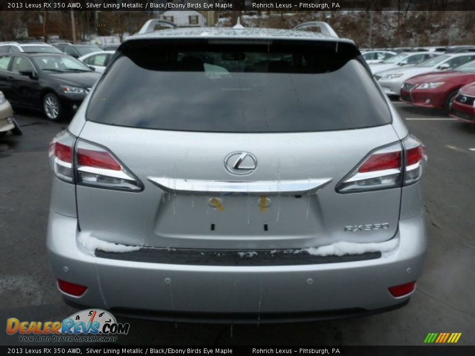 2013 Lexus RX 350 AWD Silver Lining Metallic / Black/Ebony Birds Eye Maple Photo #3