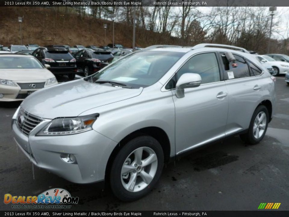 2013 Lexus RX 350 AWD Silver Lining Metallic / Black/Ebony Birds Eye Maple Photo #8