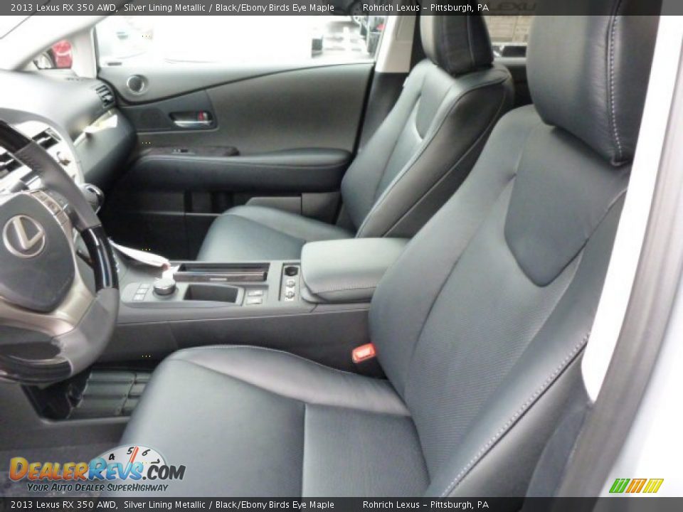 2013 Lexus RX 350 AWD Silver Lining Metallic / Black/Ebony Birds Eye Maple Photo #10