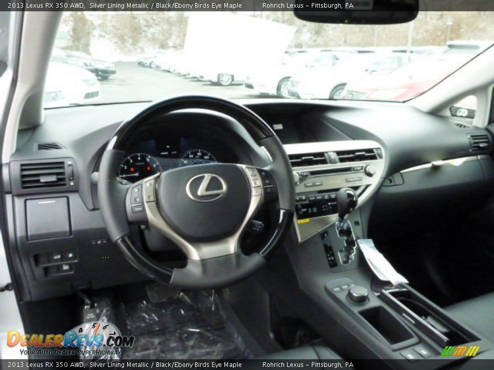 2013 Lexus RX 350 AWD Silver Lining Metallic / Black/Ebony Birds Eye Maple Photo #12