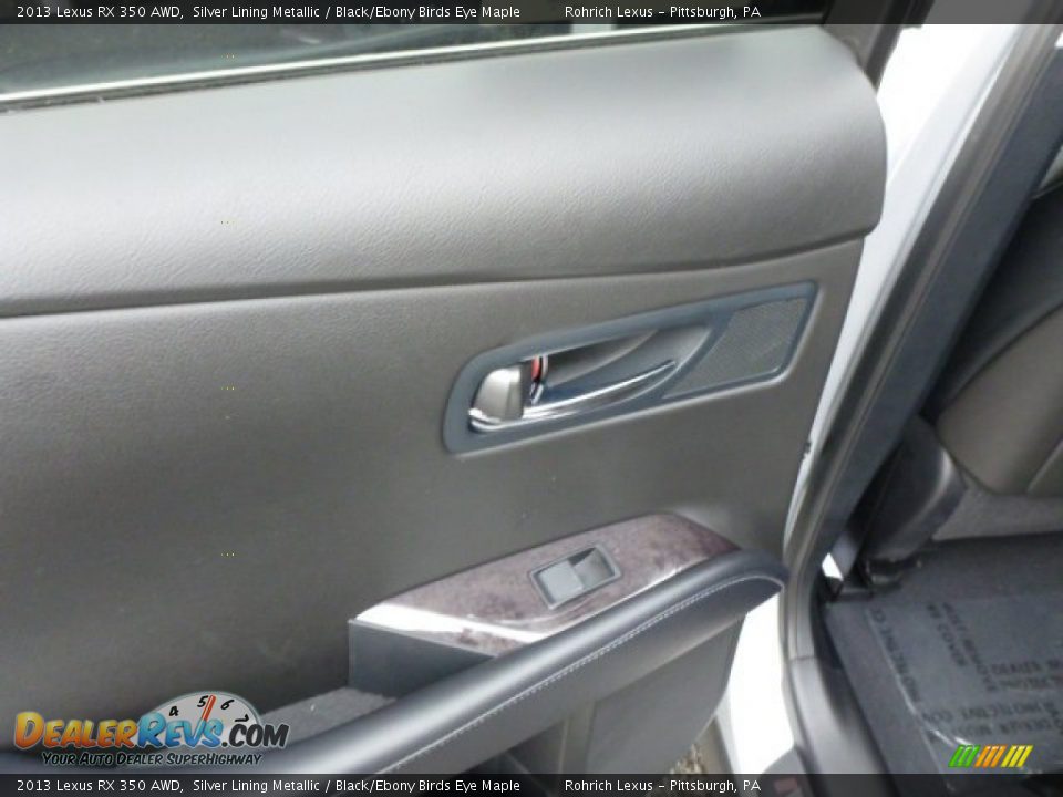 2013 Lexus RX 350 AWD Silver Lining Metallic / Black/Ebony Birds Eye Maple Photo #13