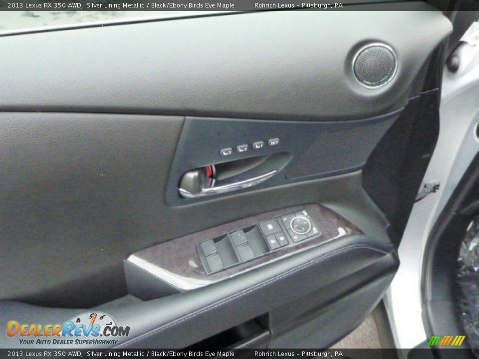 2013 Lexus RX 350 AWD Silver Lining Metallic / Black/Ebony Birds Eye Maple Photo #14