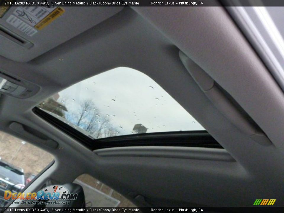 2013 Lexus RX 350 AWD Silver Lining Metallic / Black/Ebony Birds Eye Maple Photo #15