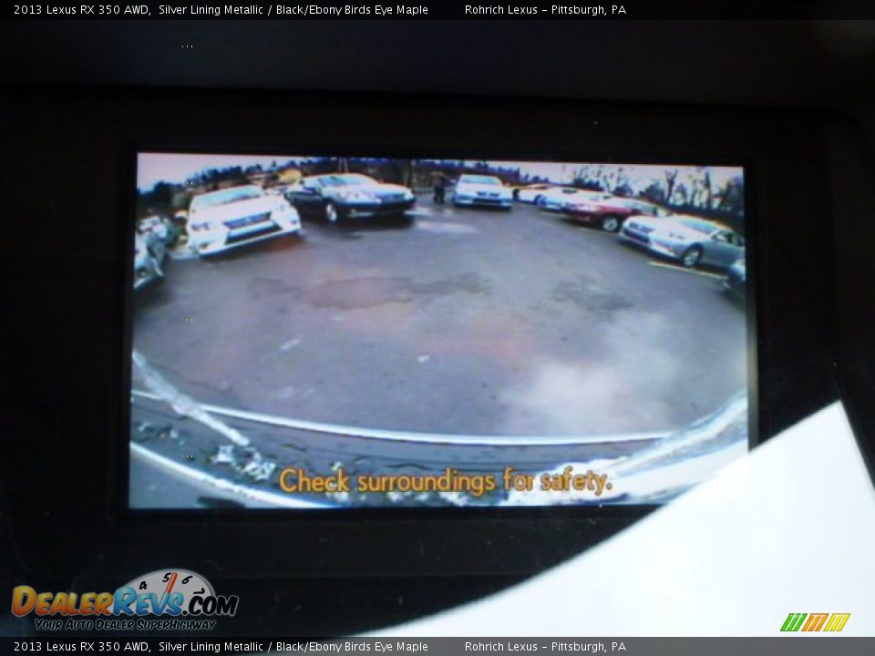 2013 Lexus RX 350 AWD Silver Lining Metallic / Black/Ebony Birds Eye Maple Photo #17