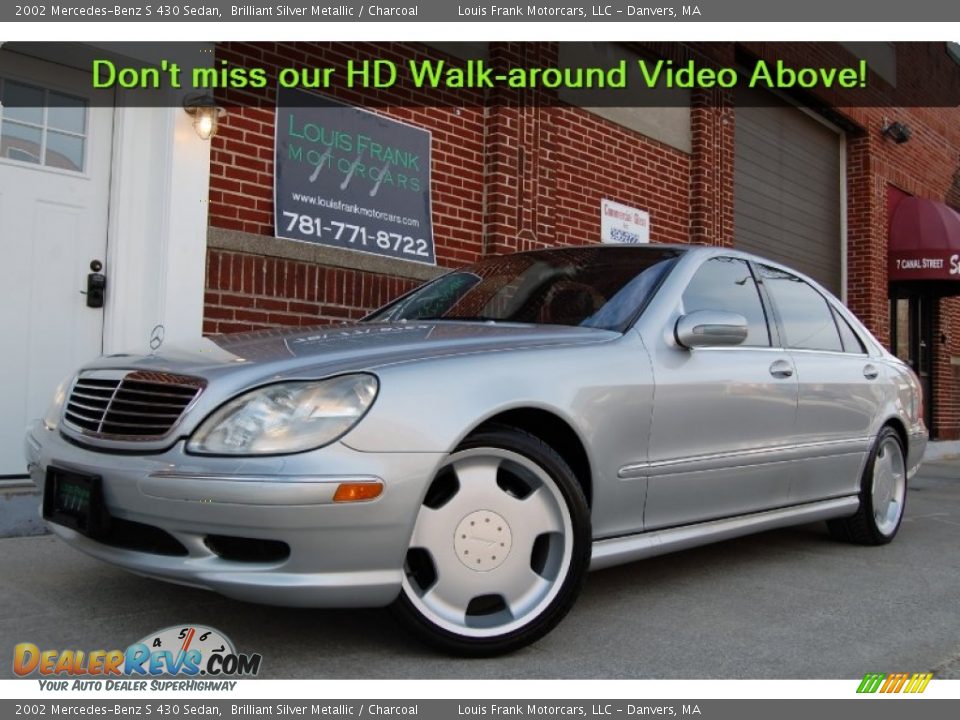 2002 Mercedes-Benz S 430 Sedan Brilliant Silver Metallic / Charcoal Photo #2