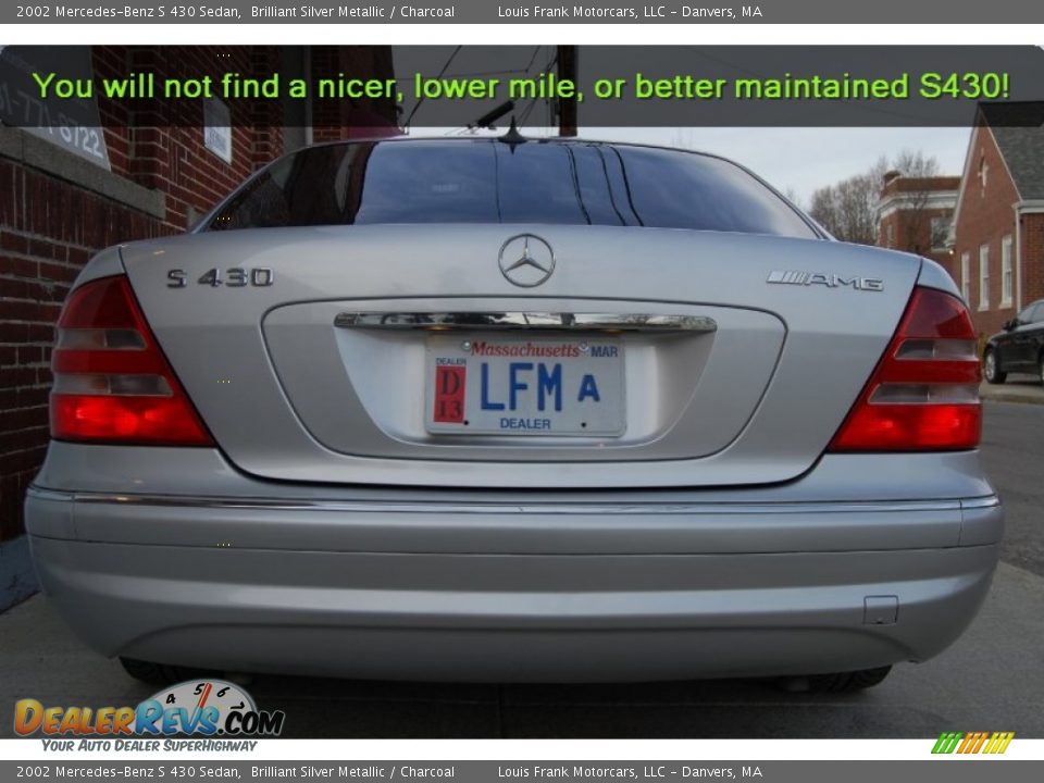 2002 Mercedes-Benz S 430 Sedan Brilliant Silver Metallic / Charcoal Photo #9