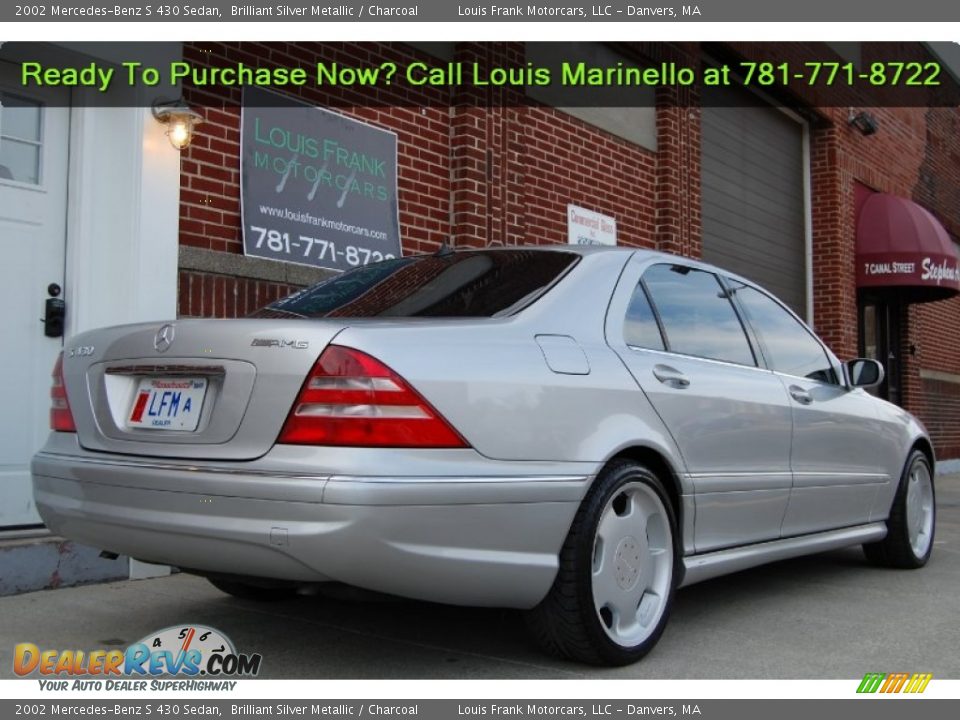 2002 Mercedes-Benz S 430 Sedan Brilliant Silver Metallic / Charcoal Photo #13