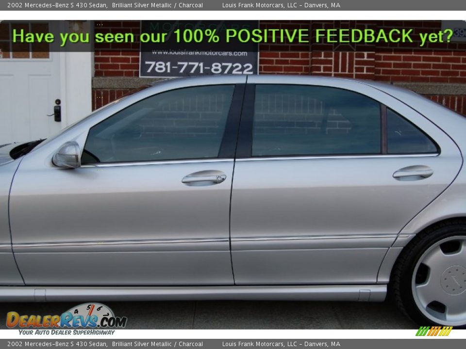 2002 Mercedes-Benz S 430 Sedan Brilliant Silver Metallic / Charcoal Photo #16