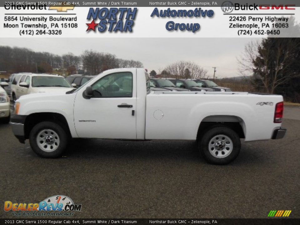 2013 GMC Sierra 1500 Regular Cab 4x4 Summit White / Dark Titanium Photo #1