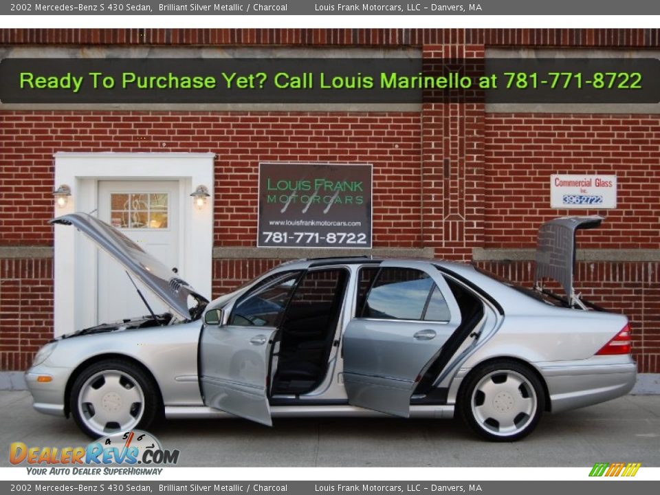 2002 Mercedes-Benz S 430 Sedan Brilliant Silver Metallic / Charcoal Photo #35