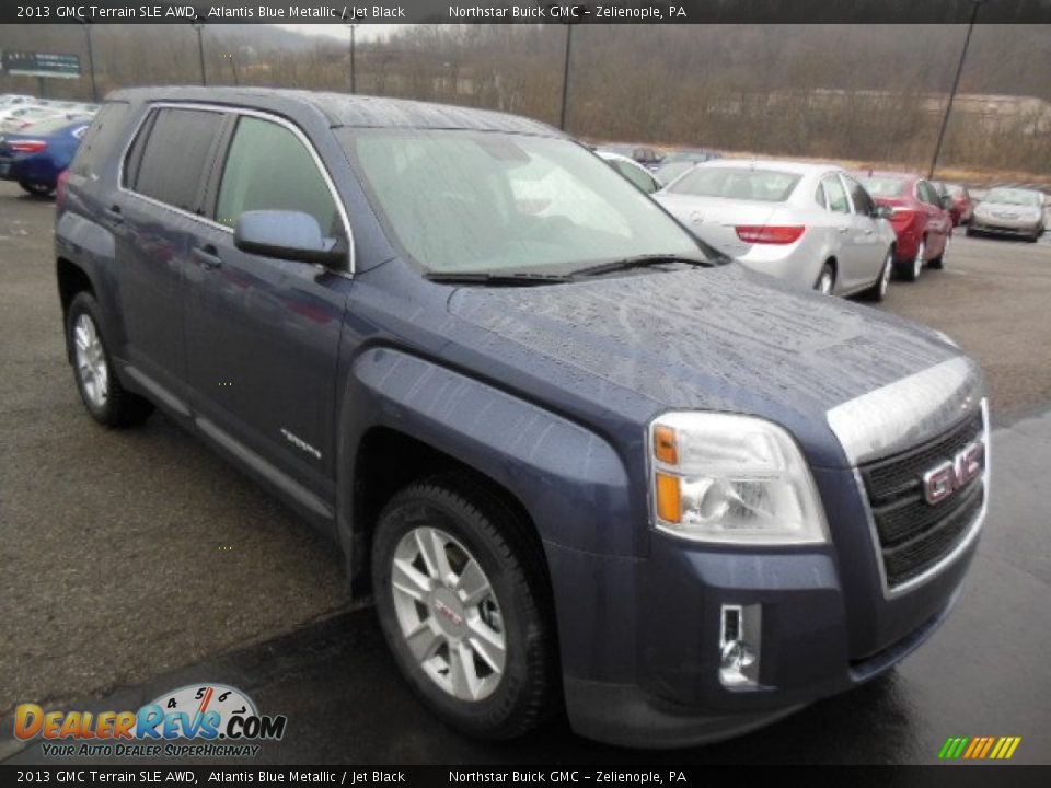 2013 GMC Terrain SLE AWD Atlantis Blue Metallic / Jet Black Photo #4