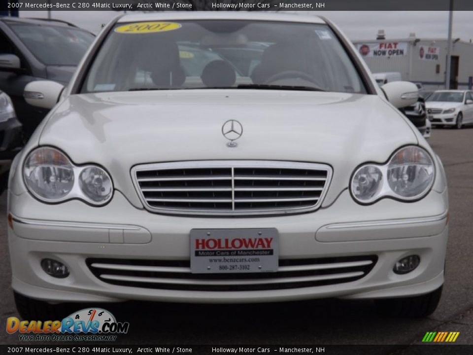 2007 Mercedes-Benz C 280 4Matic Luxury Arctic White / Stone Photo #2