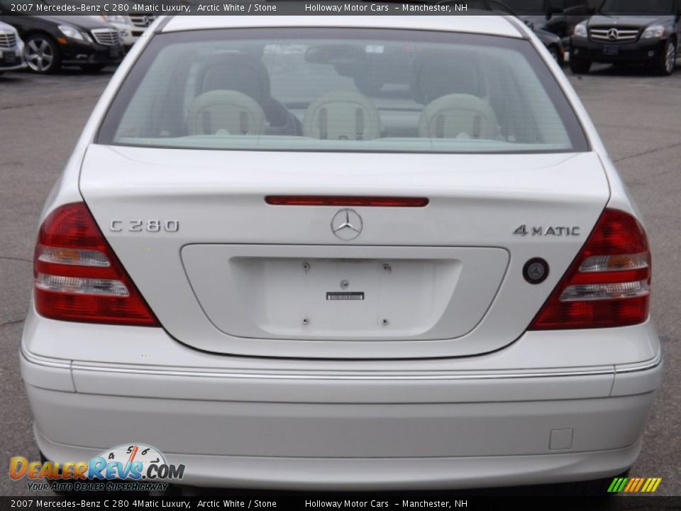 2007 Mercedes-Benz C 280 4Matic Luxury Arctic White / Stone Photo #4