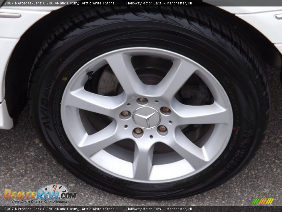 2007 Mercedes-Benz C 280 4Matic Luxury Arctic White / Stone Photo #5