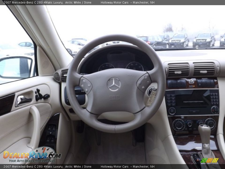 2007 Mercedes-Benz C 280 4Matic Luxury Arctic White / Stone Photo #7