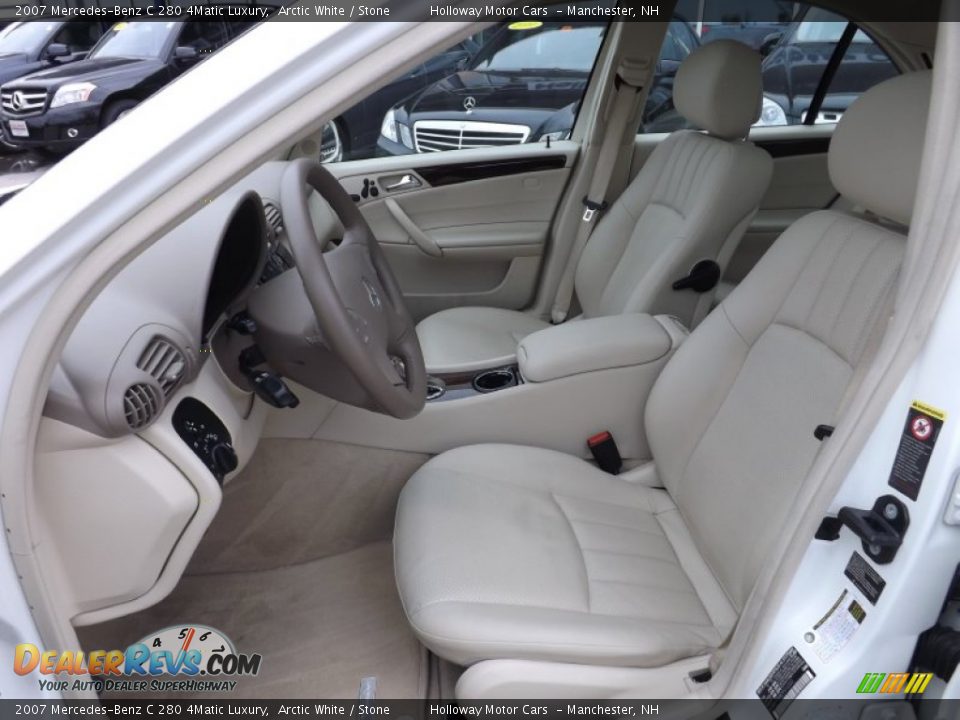 2007 Mercedes-Benz C 280 4Matic Luxury Arctic White / Stone Photo #9