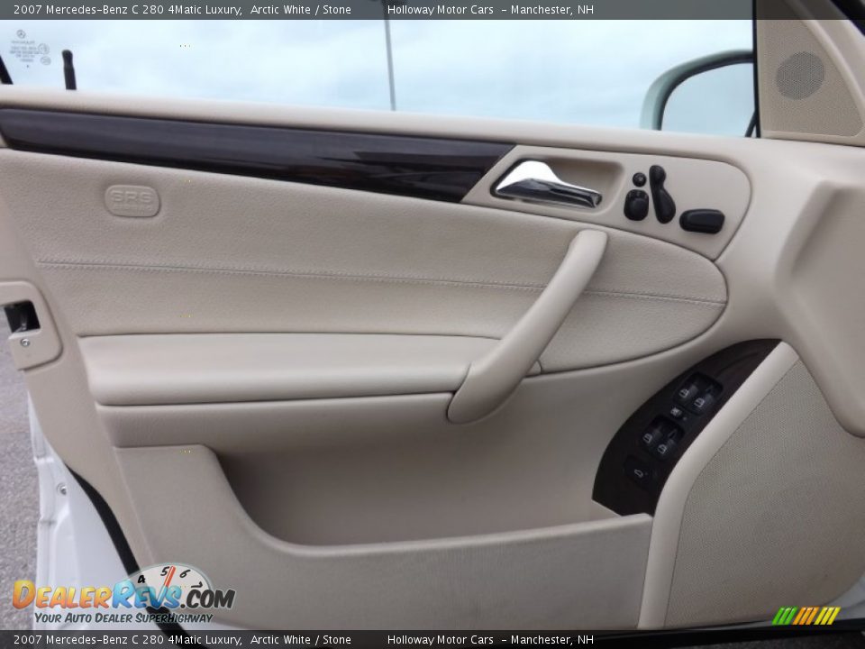 2007 Mercedes-Benz C 280 4Matic Luxury Arctic White / Stone Photo #10