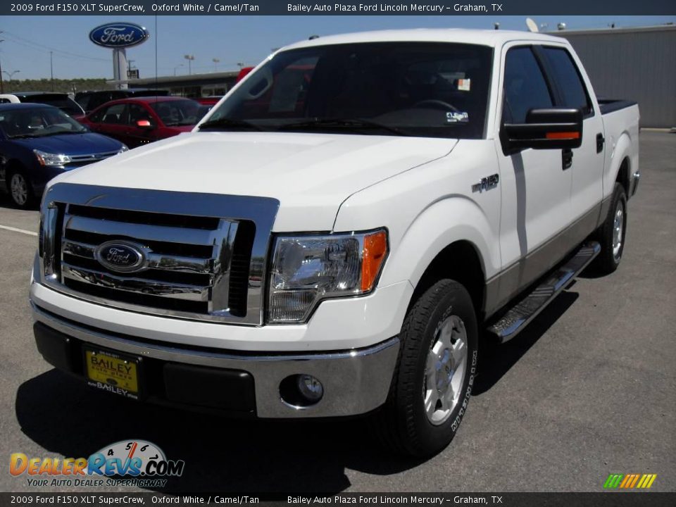 2009 Ford F150 XLT SuperCrew Oxford White / Camel/Tan Photo #2