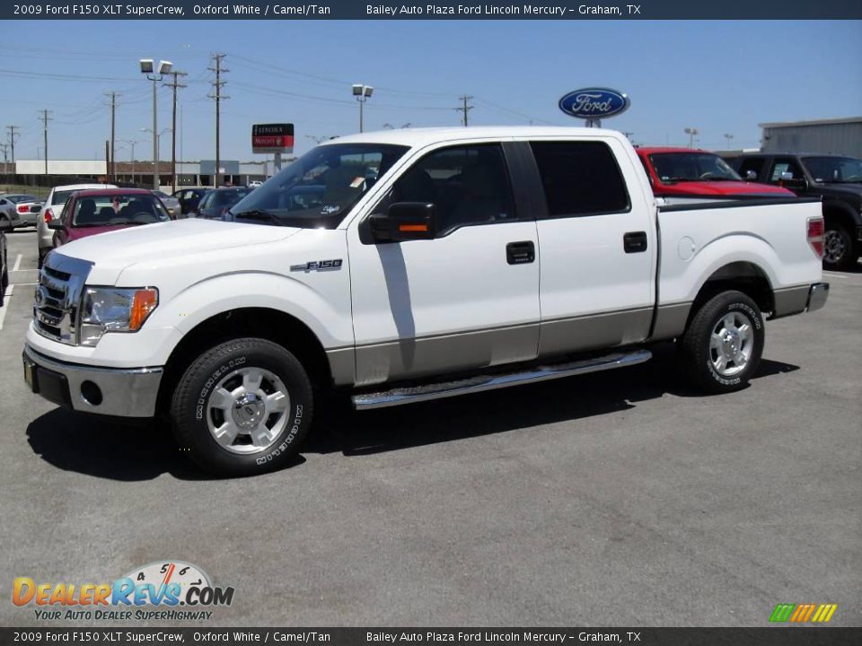 2009 Ford F150 XLT SuperCrew Oxford White / Camel/Tan Photo #3