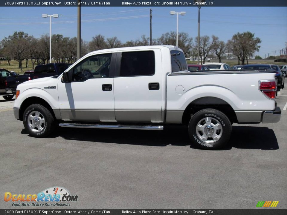 2009 Ford F150 XLT SuperCrew Oxford White / Camel/Tan Photo #4