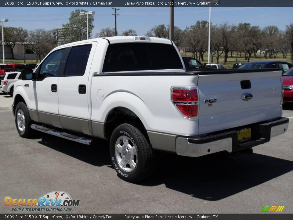 2009 Ford F150 XLT SuperCrew Oxford White / Camel/Tan Photo #5