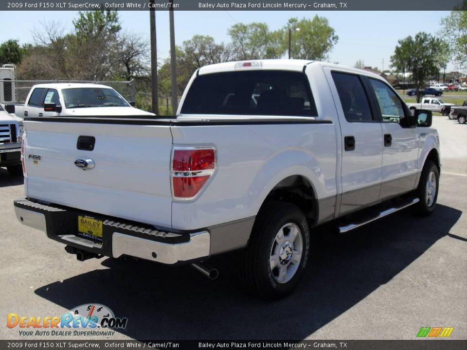 2009 Ford F150 XLT SuperCrew Oxford White / Camel/Tan Photo #6