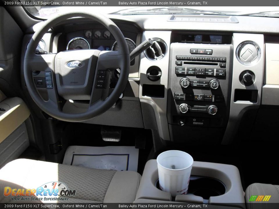 2009 Ford F150 XLT SuperCrew Oxford White / Camel/Tan Photo #8