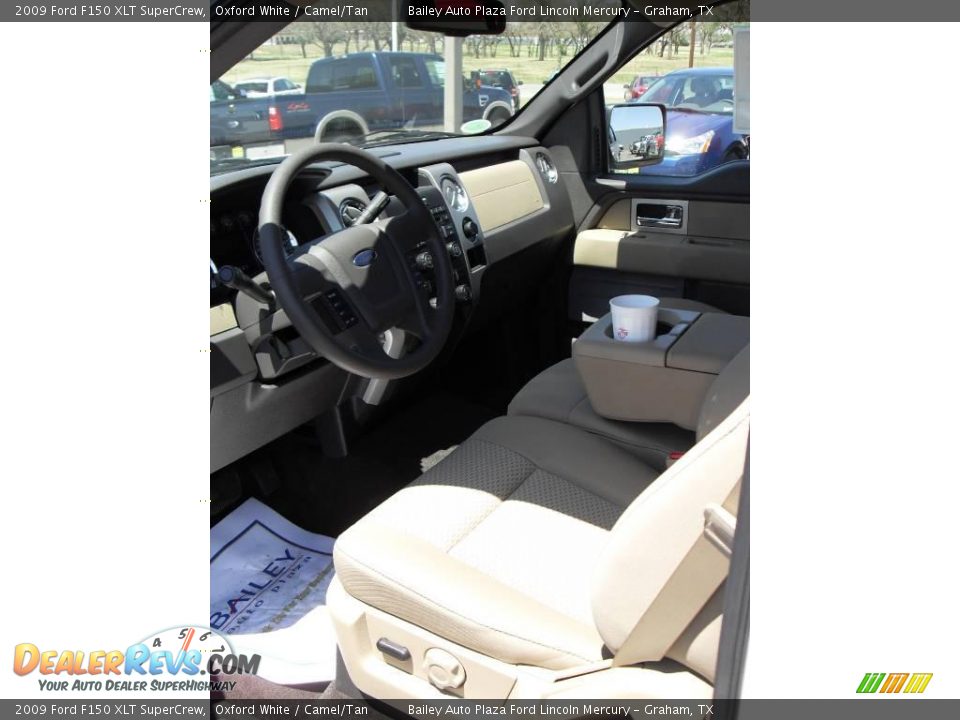 2009 Ford F150 XLT SuperCrew Oxford White / Camel/Tan Photo #9
